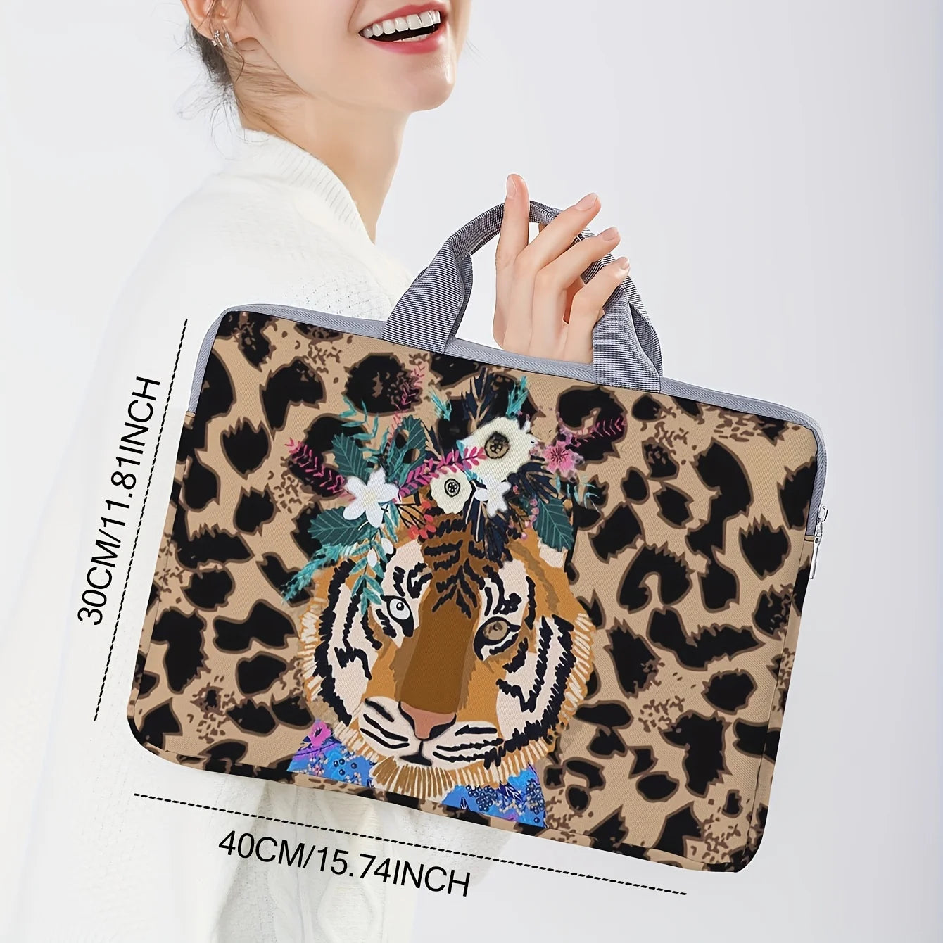 Tiger Patterned Laptop Bag suitable for 14 inch laptops - Premium Laptop Bag from Craftklart Dropship - Just $6.40! Shop now at Craftklart.store