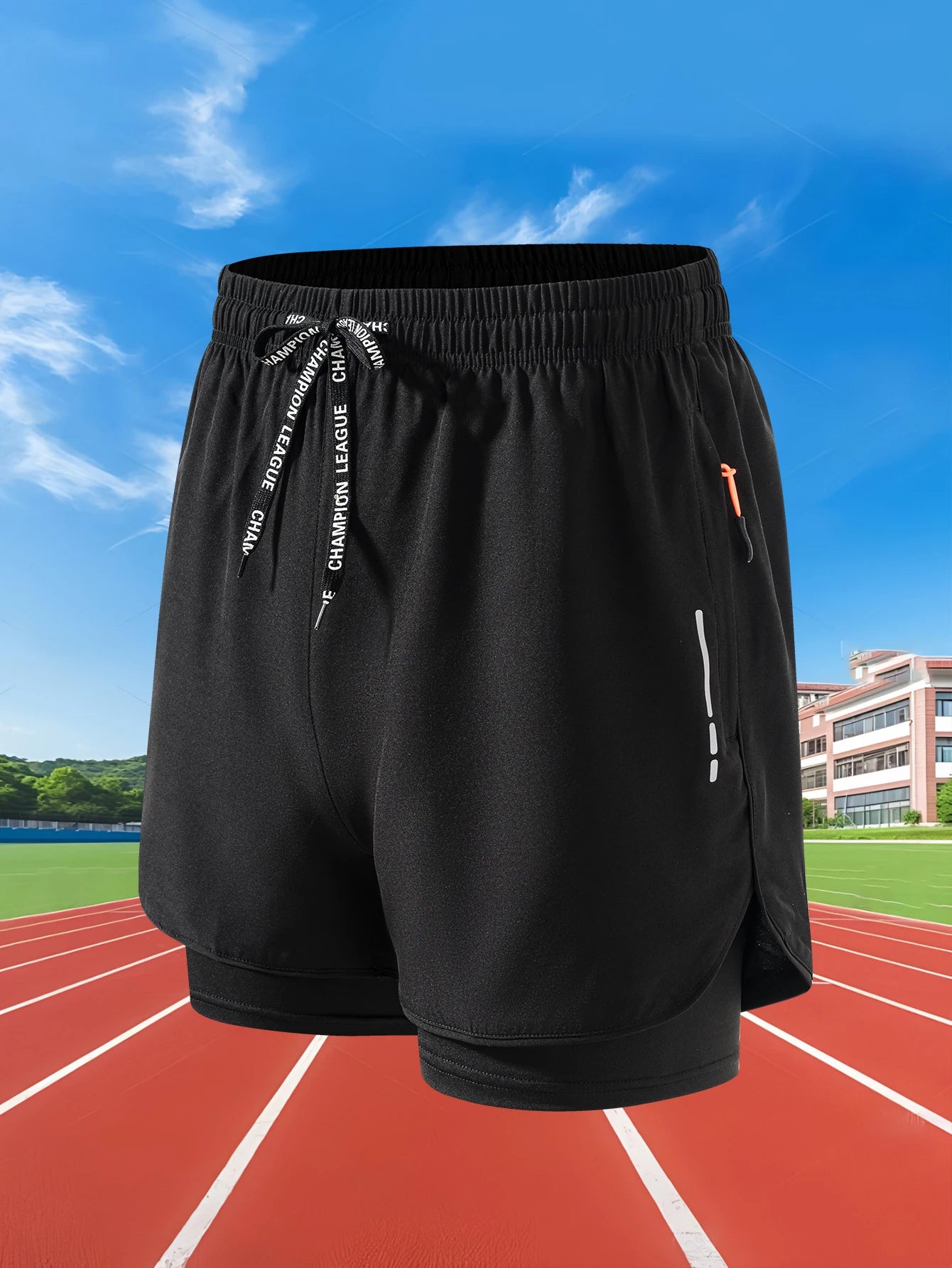 Men's Quick Dry Workout Jogging Double Deck Shorts