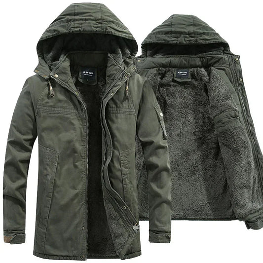 Men's Parkas Coat Military Windproof Hooded Jackets - Craftklart.store