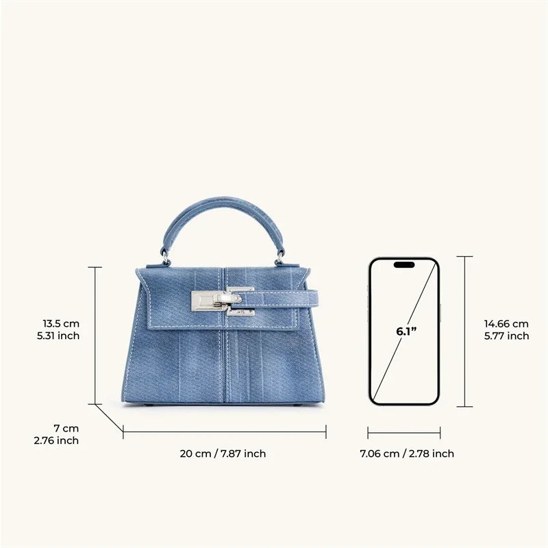 Urban Chic Small Square Crossbody Tote Bag - Craftklart.store