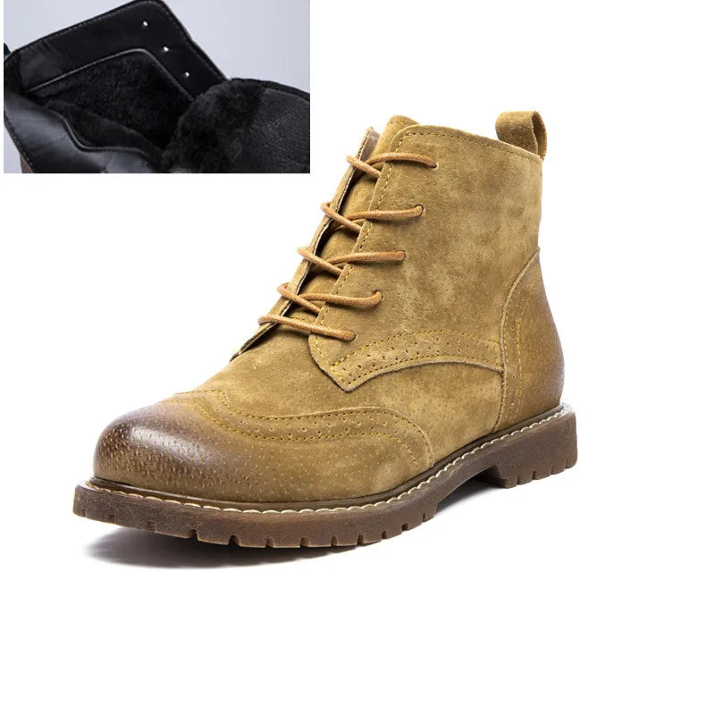 British Lace Up Urban Girl Women Ankle Boots