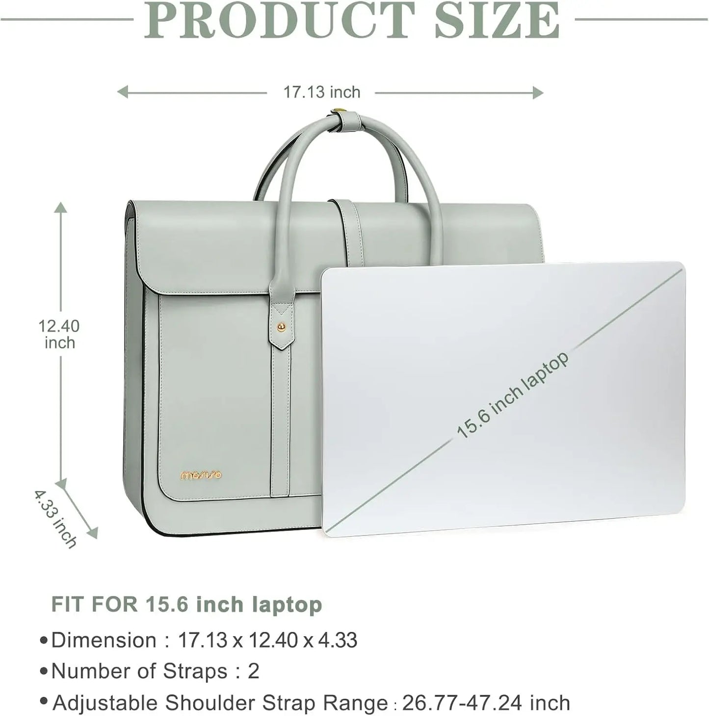 Women's 13 14 15 16 inch PU Leather Tote Bag Casual Shoulder Briefcase - Premium Bags from Craftklart Dropship - Just $42.71! Shop now at Craftklart.store