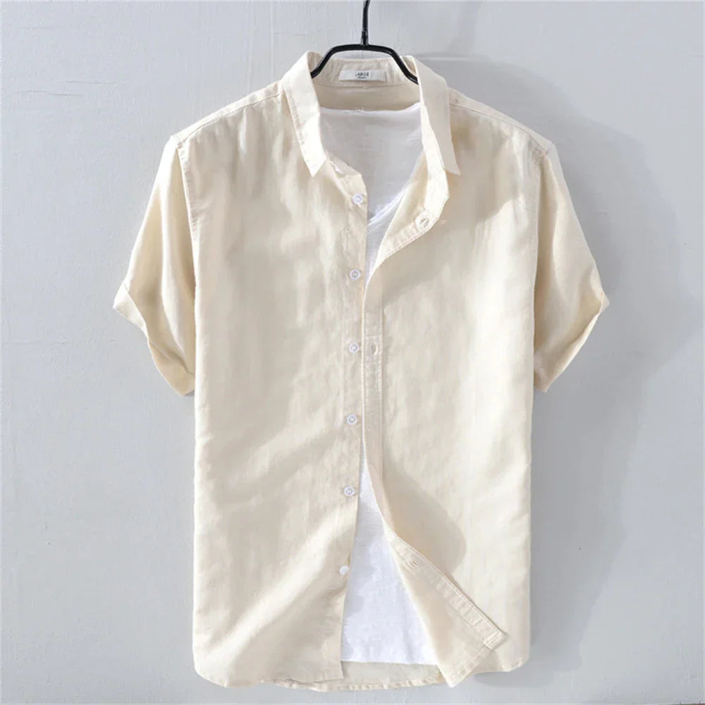Men's Short Sleeve Breathable Cotton Casual Shirt - Premium Shirt from Craftklart.store - Just $20.53! Shop now at Craftklart.store