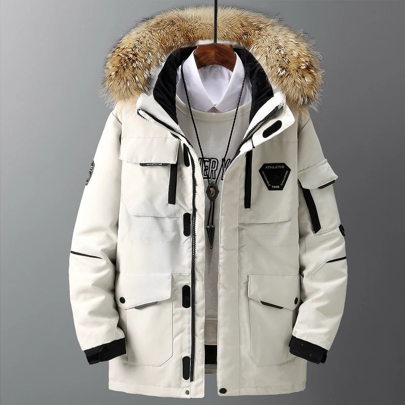 Men Hooded Parka Coat