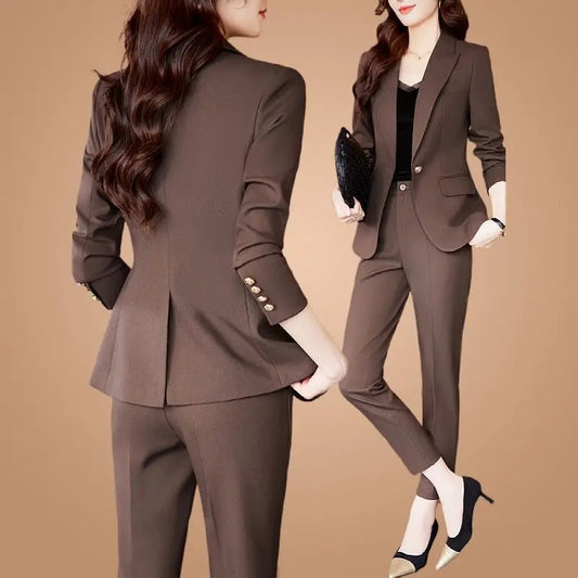 Women's Korean Professional Suit Matching Set - Premium Sets from Craftklart.store - Just $14.39! Shop now at Craftklart.store