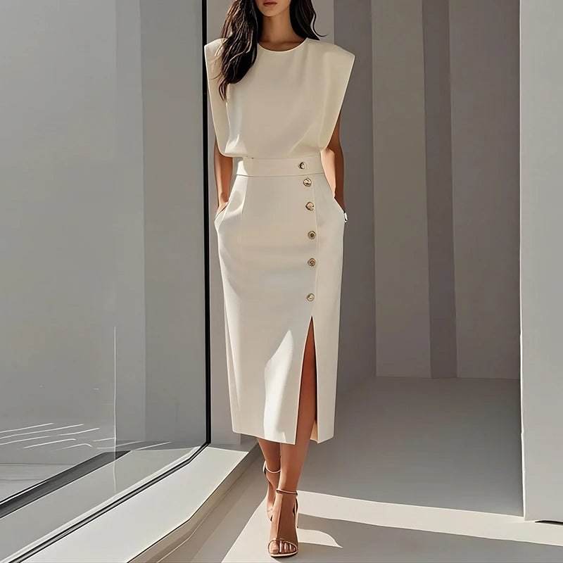 Summer Fashion O Neck Split Women Dress - Craftklart.store