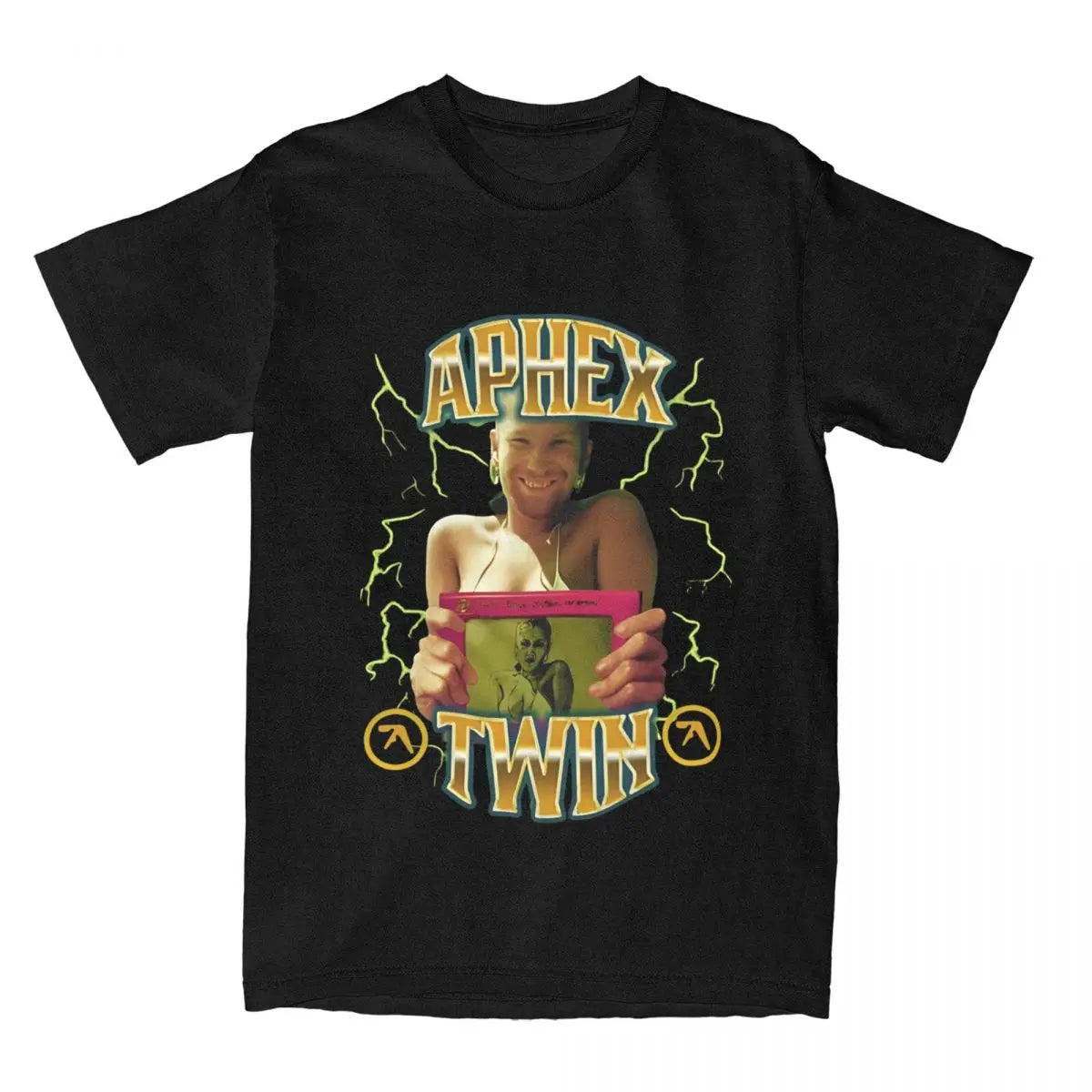Aphex Twin 100% Cotton Crew Neck Tee Shirt Printing T-Shirt