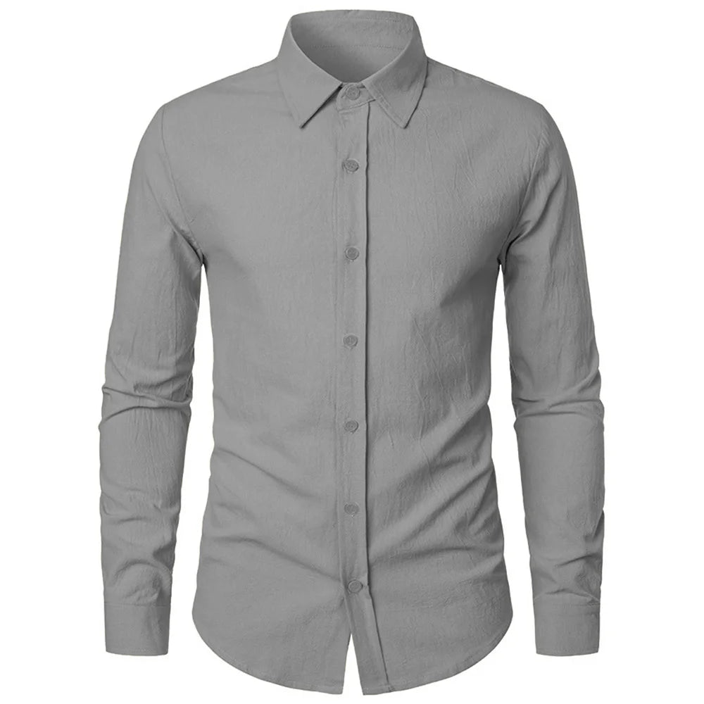 Urban Styled Cotton Linen Men's Shirt - Craftklart.store
