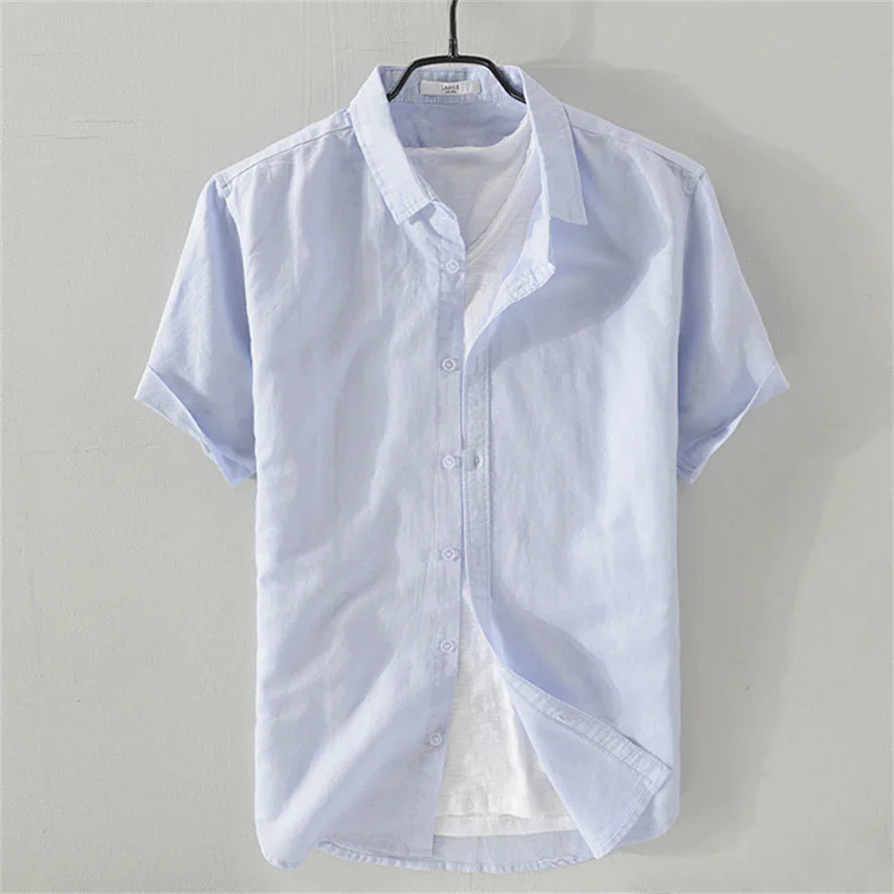 Men's Short Sleeve Breathable Cotton Casual Shirt - Premium Shirt from Craftklart.store - Just $20.53! Shop now at Craftklart.store