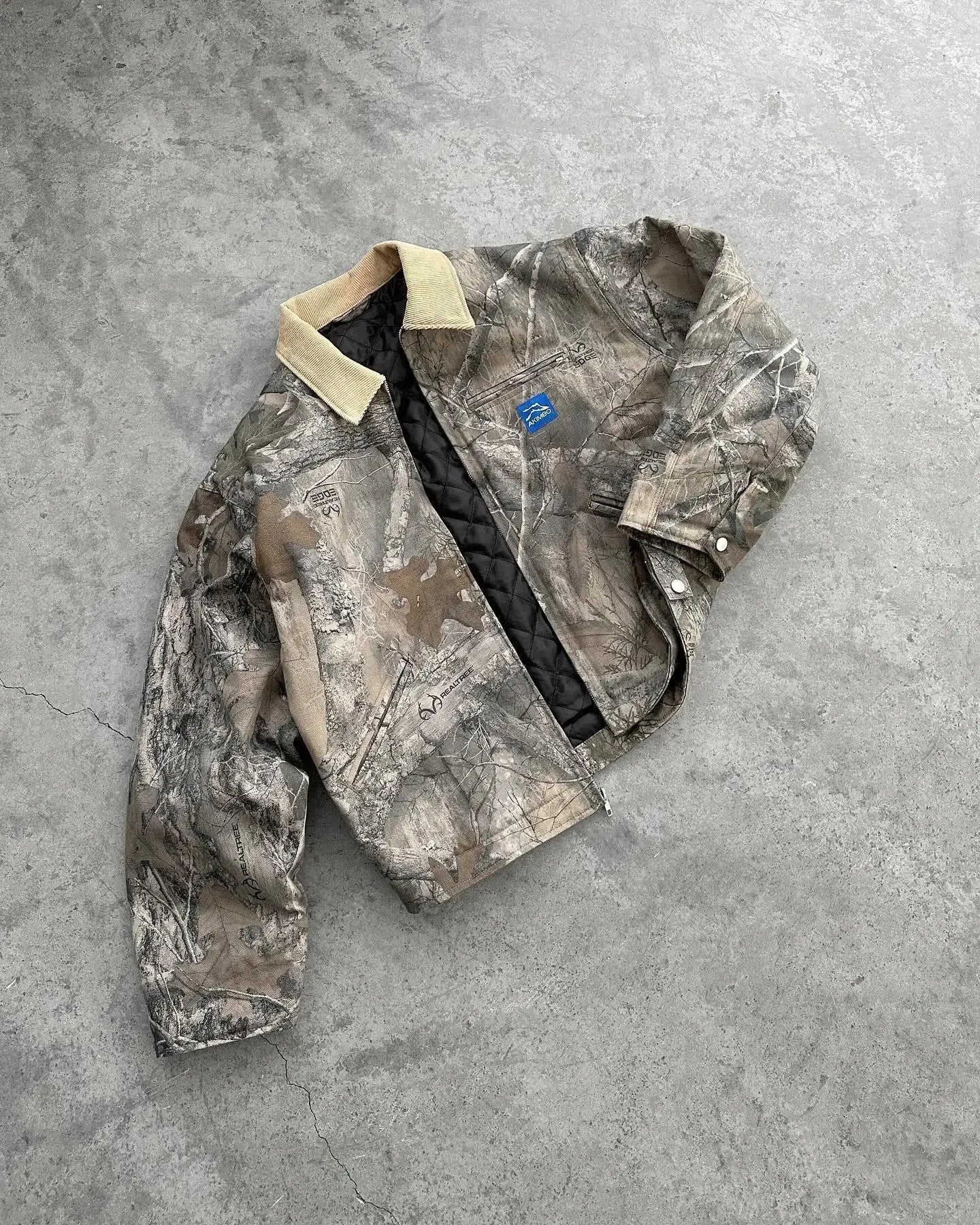Women's Akimbo Camouflage Leaf Loose Streetwear Set