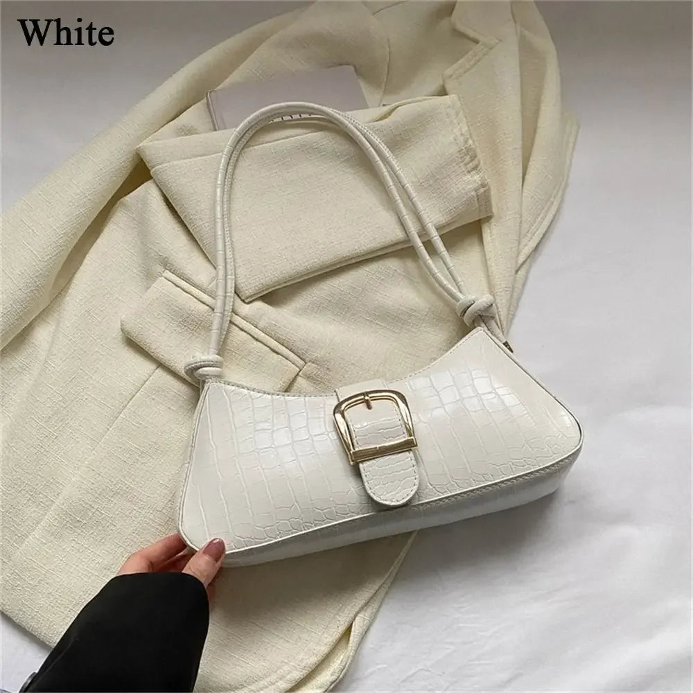 Women Stylish PU Leather Lady Sling Armpit Bag