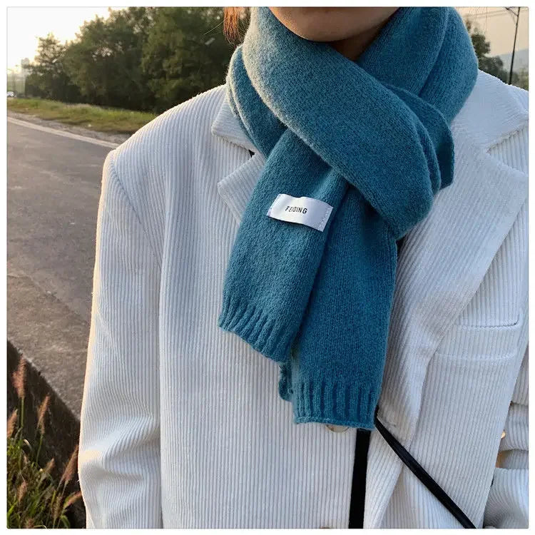 Men Knitted Wool Korean Urban Scarf