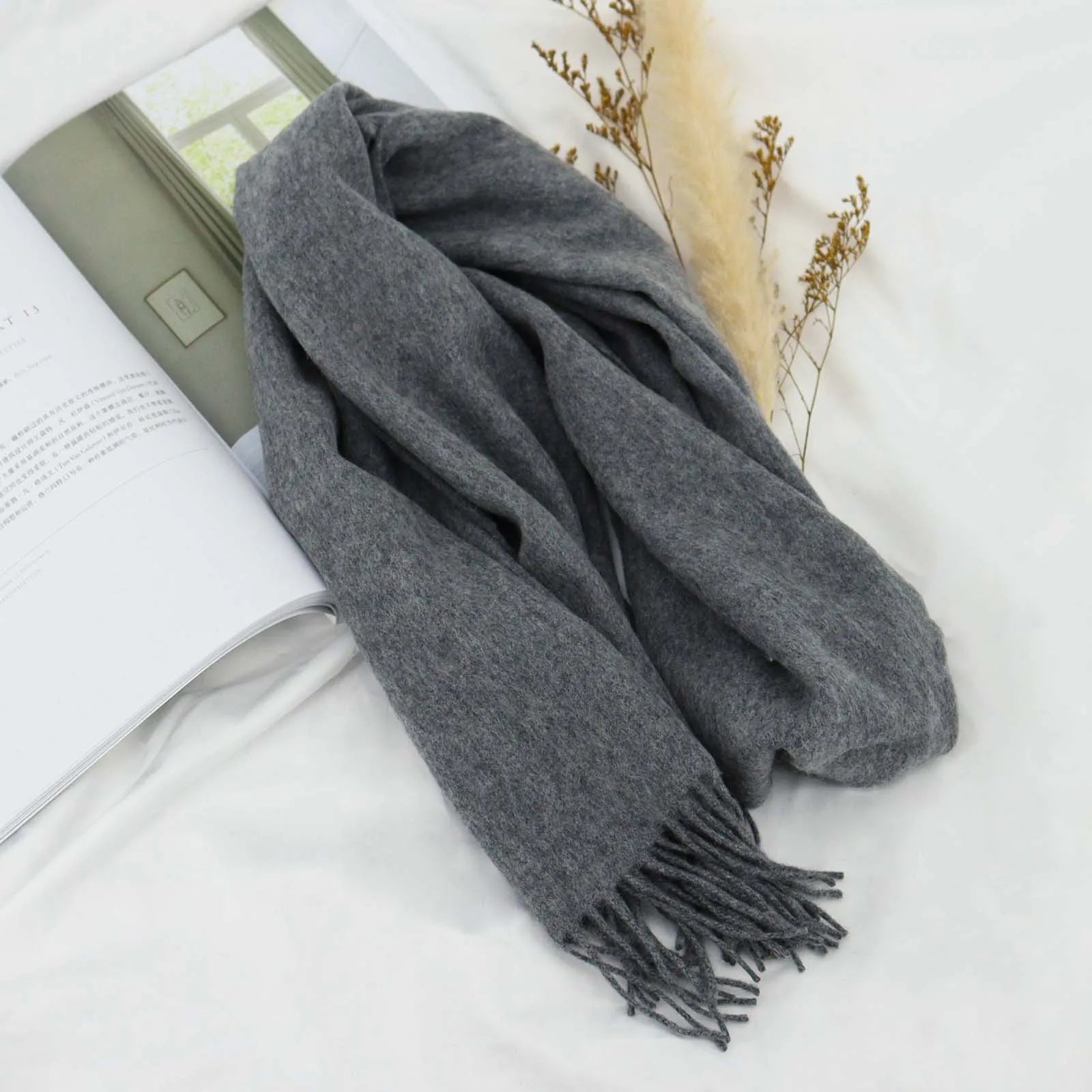High Quality 100% Wool Scarf Autumn Winter Men - Craftklart.store