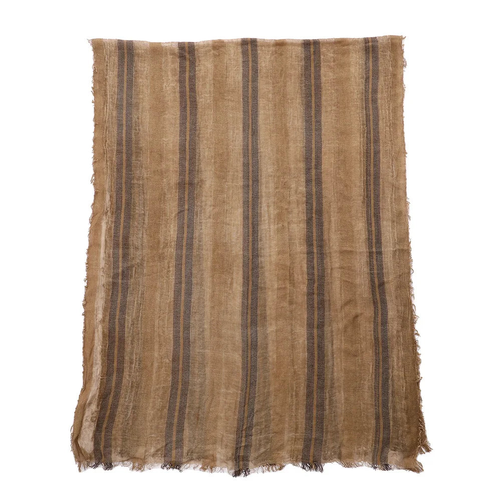 Men Urban Cotton Linen Striped Scarves - Craftklart.store