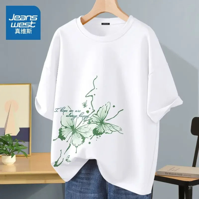 Women's Loose Basics Cotton T-shirt - Premium T-Shirt from Craftklart Dropship - Just $17.58! Shop now at Craftklart.store