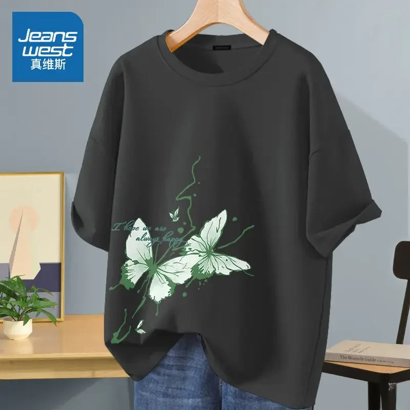Women's Loose Basics Cotton T-shirt - Premium T-Shirt from Craftklart Dropship - Just $17.58! Shop now at Craftklart.store