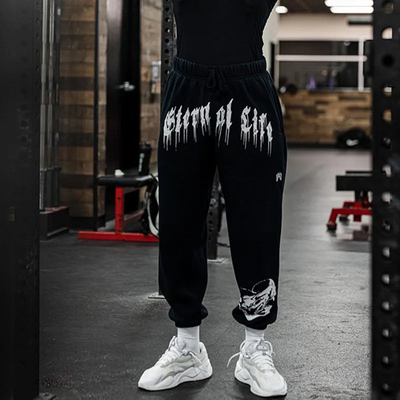 Men's Silk Screen Printed Street Wash Texture Pants - Premium Joggers from Craftklart Dropship - Just $23.08! Shop now at Craftklart.store