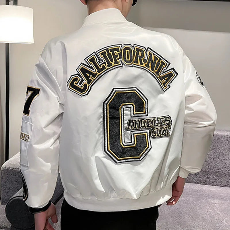 Stamp Jacket Patch Baseball Jacket Men (Clearance) - Premium Coats & Jackets from Craftklart.store - Just $76.69! Shop now at Craftklart.store