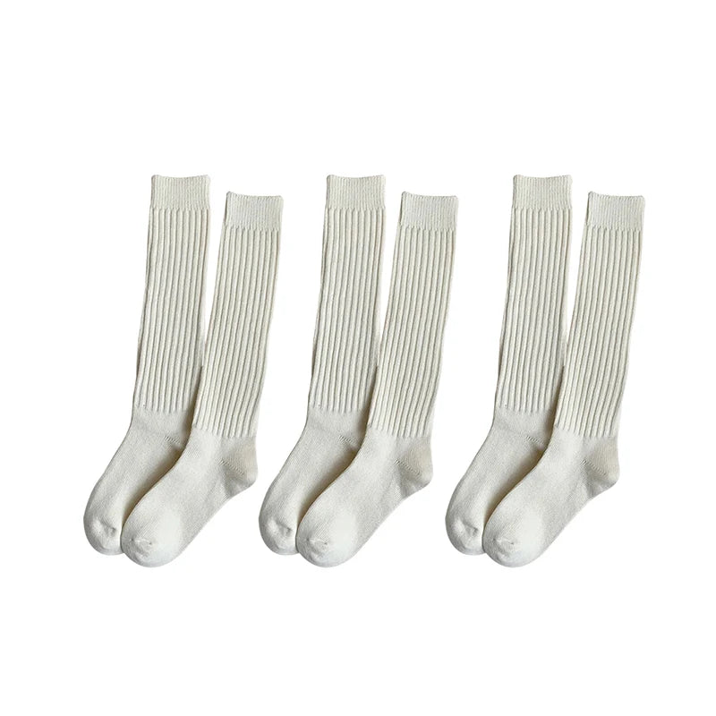 Thickened Coffee Colored Stacked Socks
