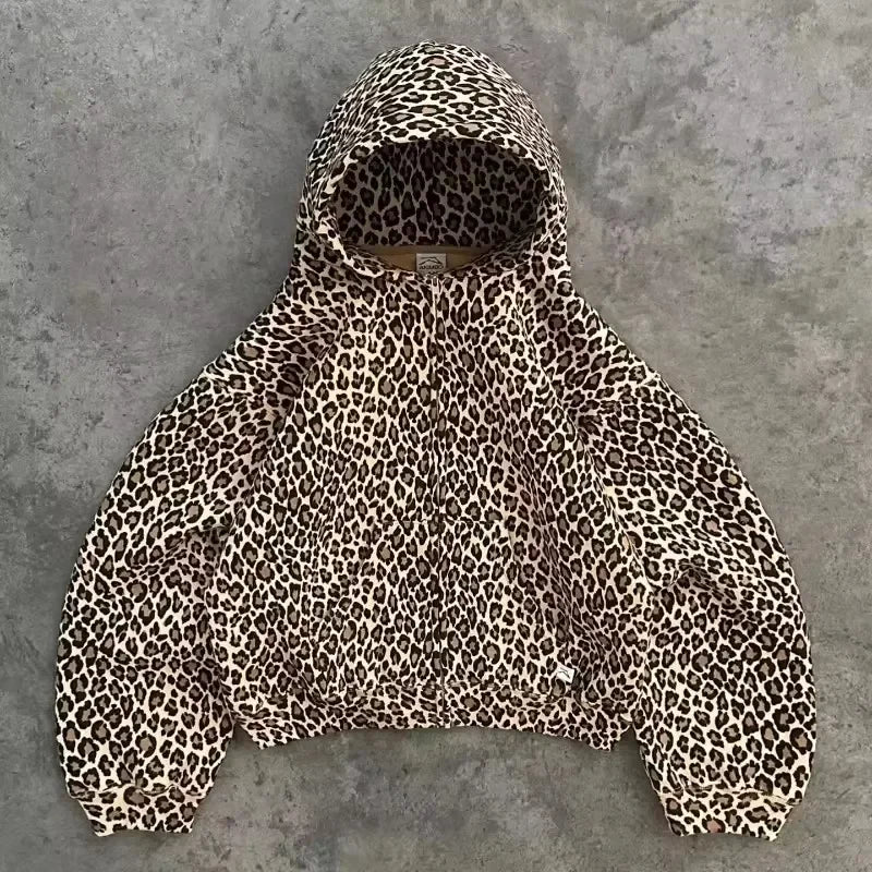 Women's Akimbo Camouflage Leaf Loose Streetwear Set