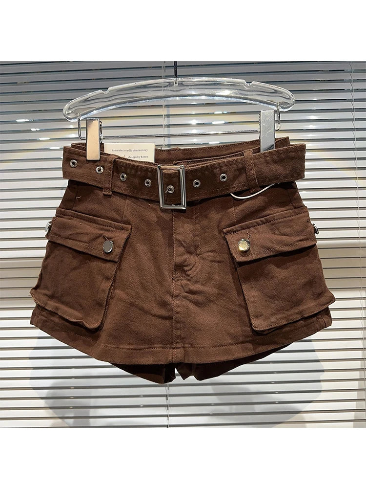 Women's Baggy Streetwear Denim Cargo Shorts