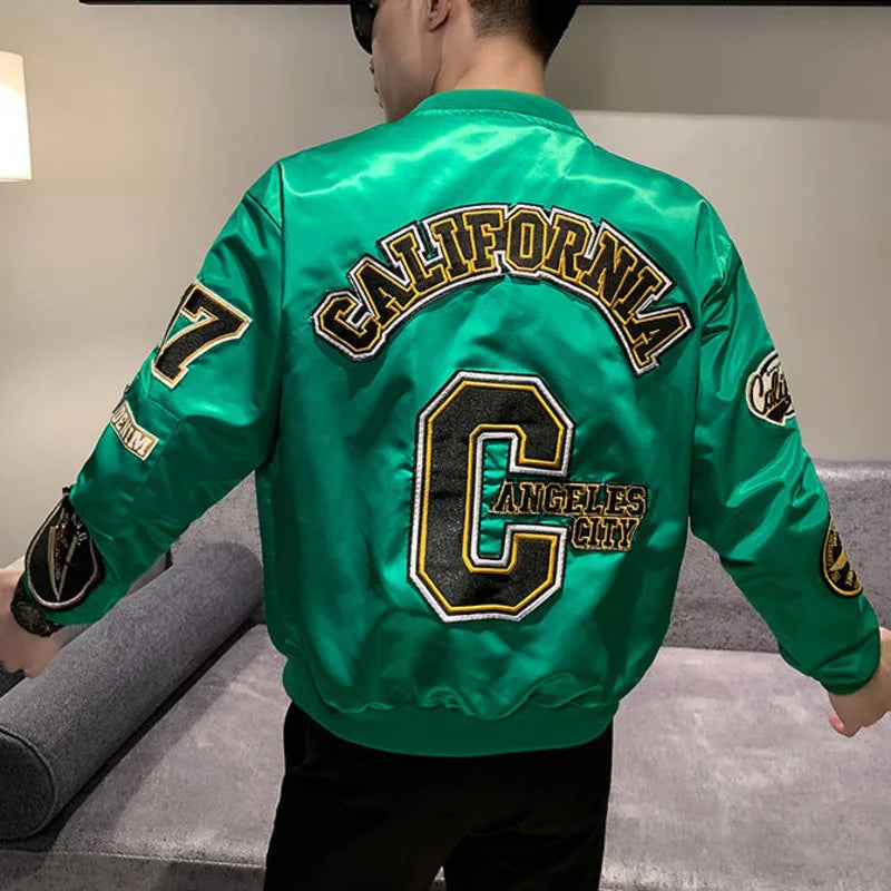 Stamp Jacket Patch Baseball Jacket Men (Clearance) - Premium Coats & Jackets from Craftklart.store - Just $76.69! Shop now at Craftklart.store