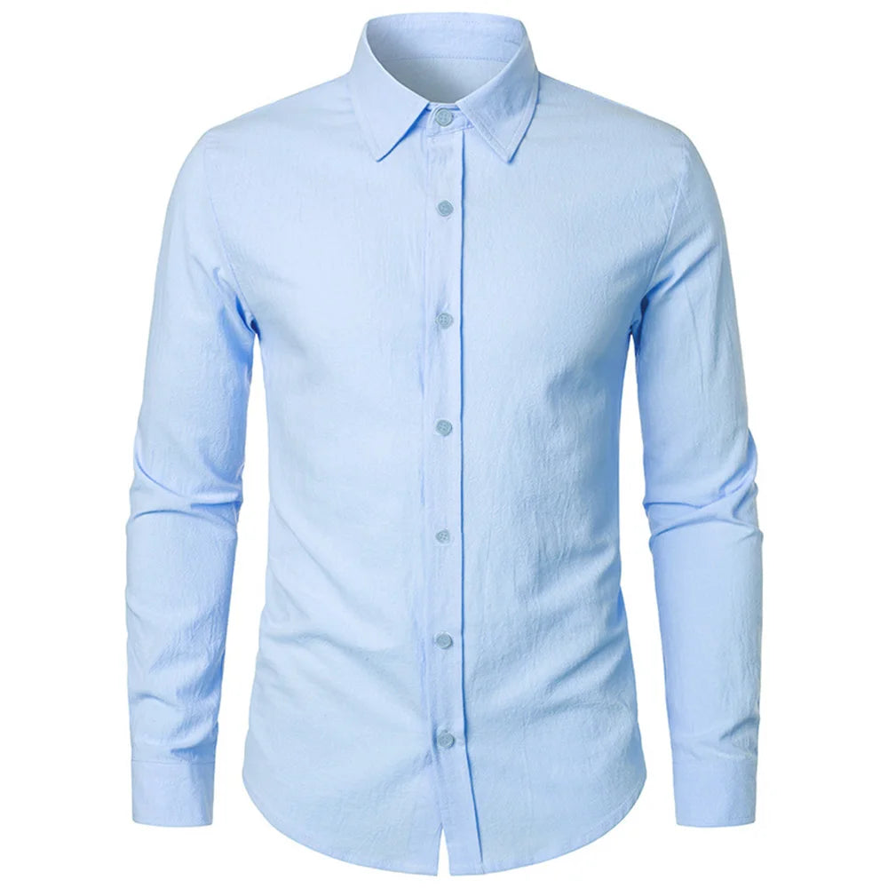 Urban Styled Cotton Linen Men's Shirt - Craftklart.store