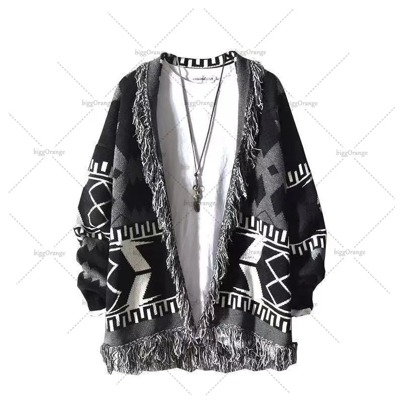 2025 New Korean Trendy Street Hip-hop Casual Loose Sweater Men Retro Y2K Harajuku Fashion Versatile Oversized Sweater Women