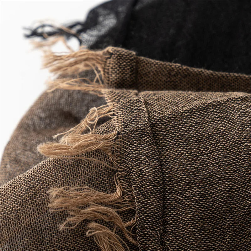 Men's Designer Patchwork Cotton Linen Scarf - Premium Scarves from Craftklart Dropship - Just $3.99! Shop now at Craftklart.store