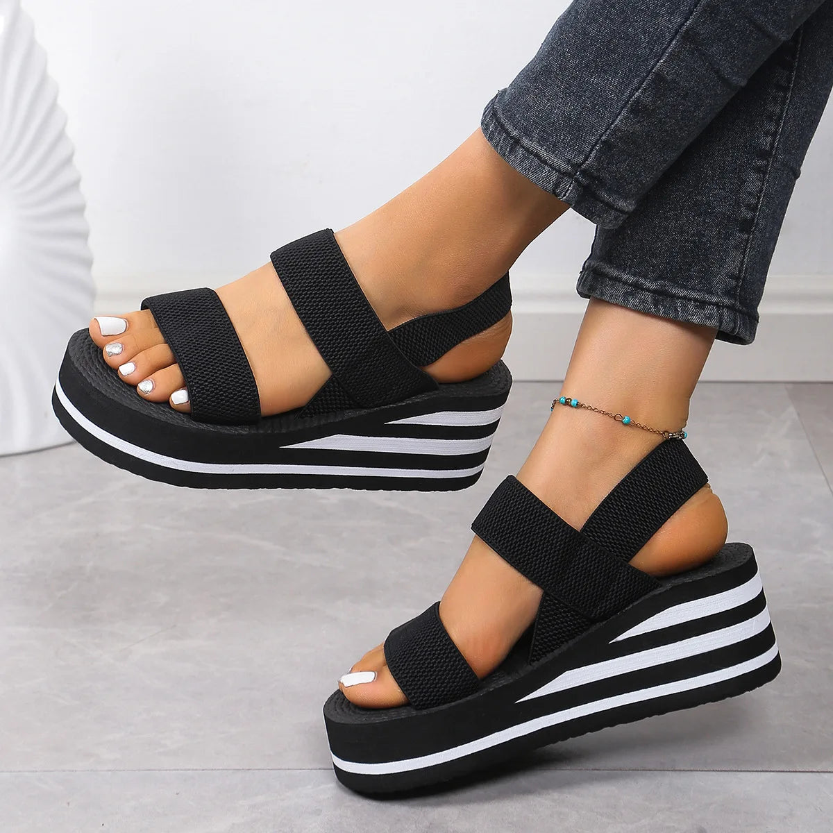 Women Slingback Wedge Sandals - Premium Sandles from Craftklart Dropship - Just $11.31! Shop now at Craftklart.store