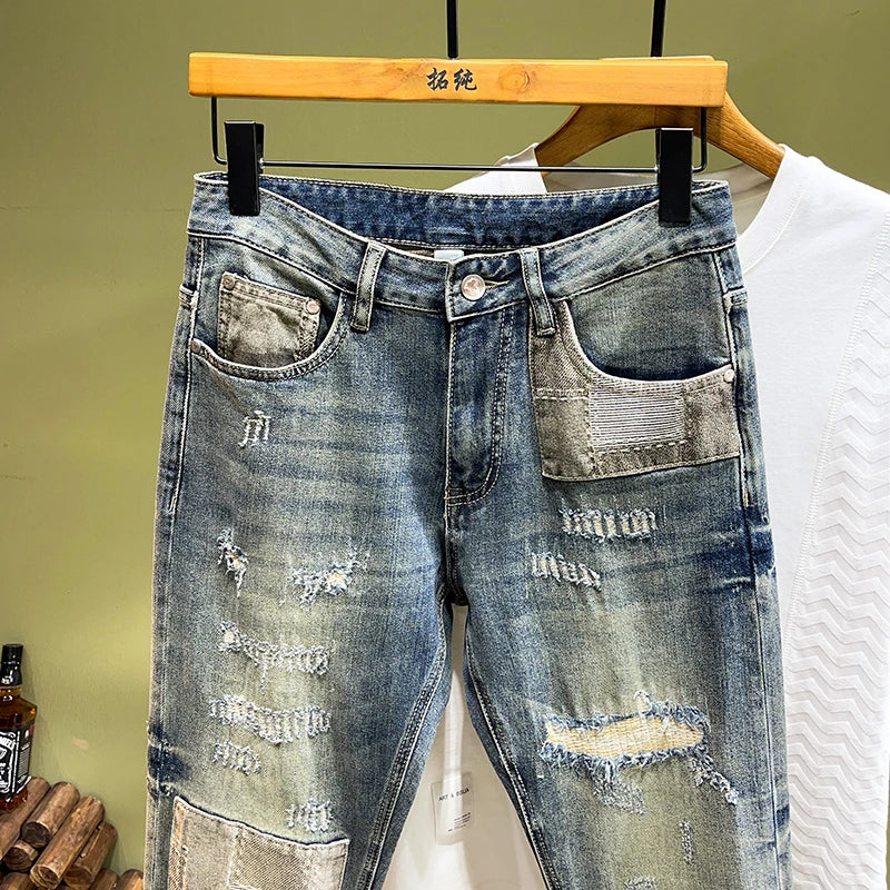 Streetwear Men's Straight Tapered Jeans - Premium Jeans from Craftklart Dropship - Just $44.50! Shop now at Craftklart.store