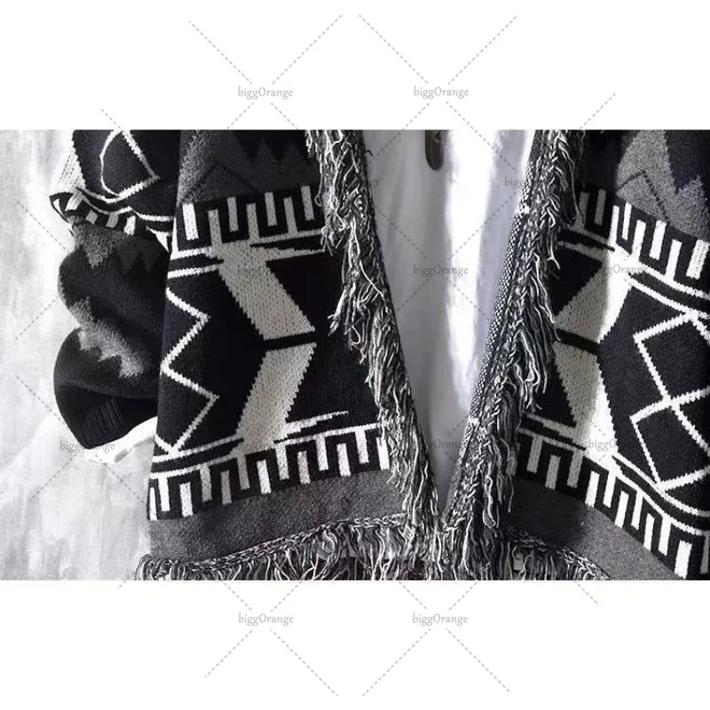 2025 New Korean Trendy Street Hip-hop Casual Loose Sweater Men Retro Y2K Harajuku Fashion Versatile Oversized Sweater Women