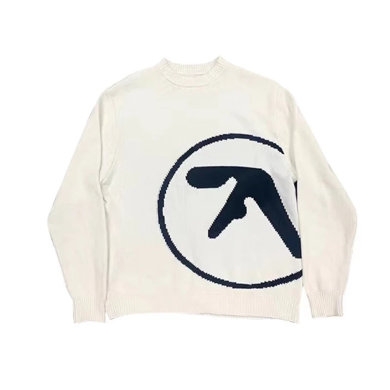 Men's Sweater Aphex Twin Knit Winter Oversized Long Sleeve Tops - Craftklart.store