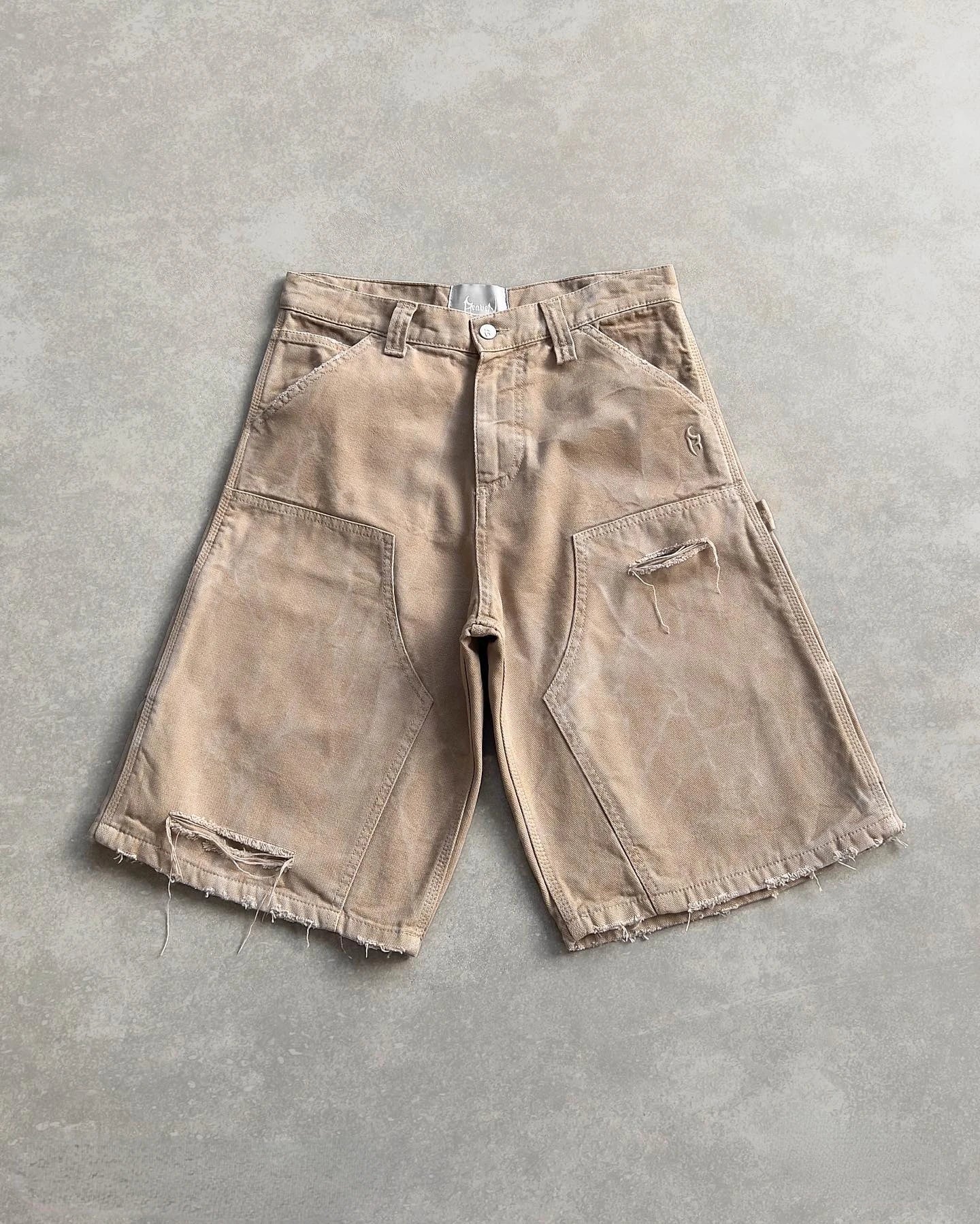 Men's Ripped Hole Denim Baggy Work Shorts - Premium Shorts from Craftklart Dropship - Just $29.93! Shop now at Craftklart.store