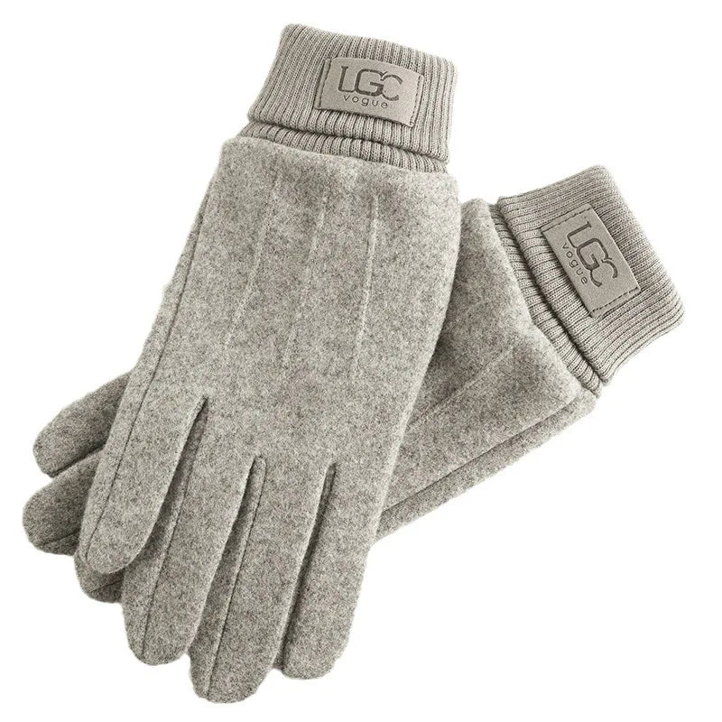 Woolen G loves Women's Warm Touch Screen Gloves,Winter Cashmere Gloves Outdoor Riding Thick Woolen Gloves ,Anti-cold Full Fing - Craftklart.store