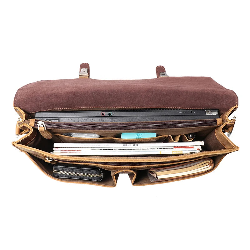 Men's Urban Office Briefcases Genuine Leather - Craftklart.store