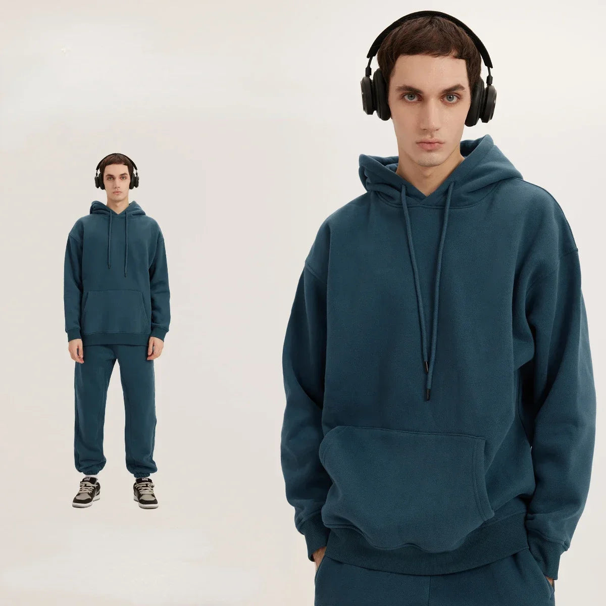 Sumuyoo Fashion Hoodies Set Women Sweatshirt Oversized Hoodies Female Warm Sporty Jacket Solid Color Plush Couple Pullovers - Premium from Craftklart.store - Just $34.69! Shop now at Craftklart.store