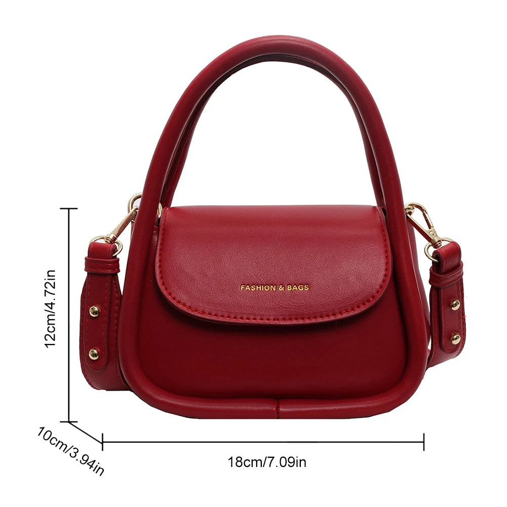 Women PU Leather Top Handle Mini Shoulder Bag - Premium Bags from Craftklart Dropship - Just $18.60! Shop now at Craftklart.store