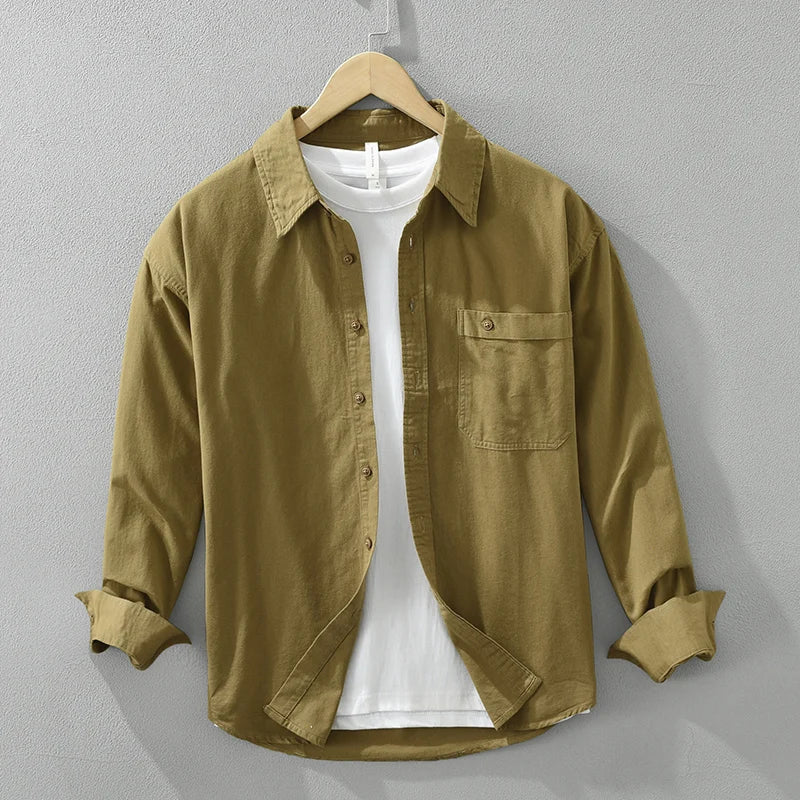Cotton Casual Shirts for Men Fashion Turn-down Collar - Premium shirt from Craftklart.store - Just $23.61! Shop now at Craftklart.store