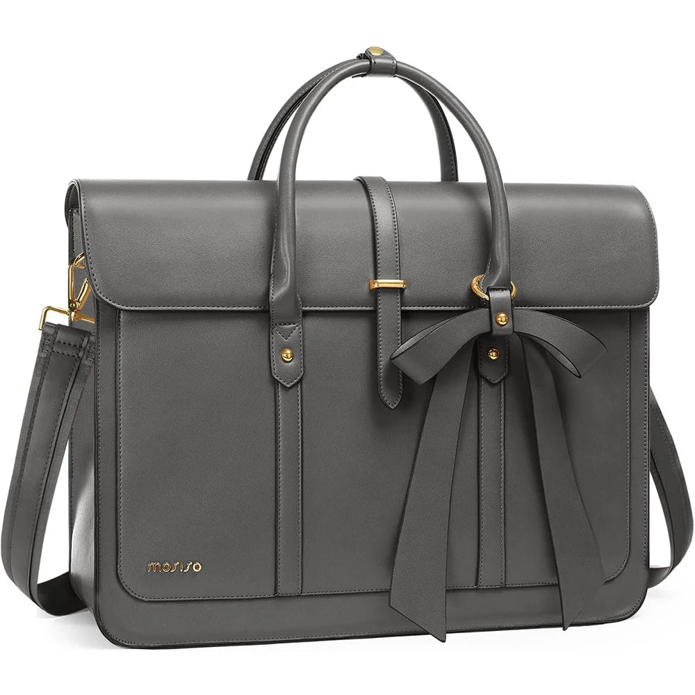 Women's 13 14 15 16 inch PU Leather Tote Bag Casual Shoulder Briefcase - Premium Bags from Craftklart Dropship - Just $42.71! Shop now at Craftklart.store