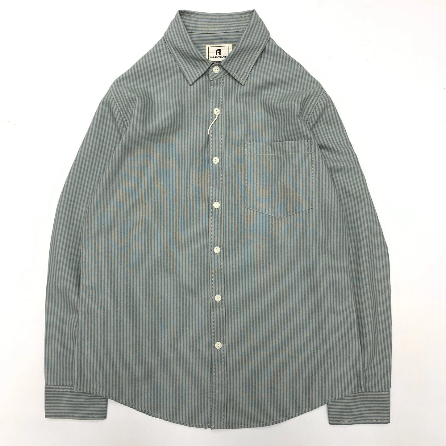 Long Sleeve Lapel 100% Cotton Washed Loose Casual Tops
