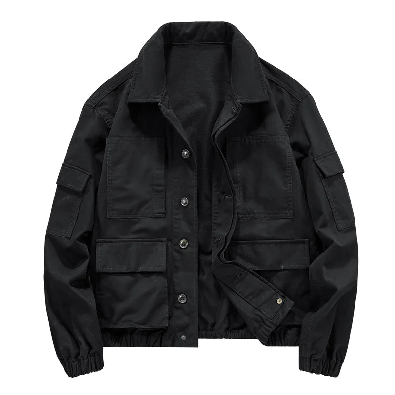 Multi-Pocket Military Cargo Jacket