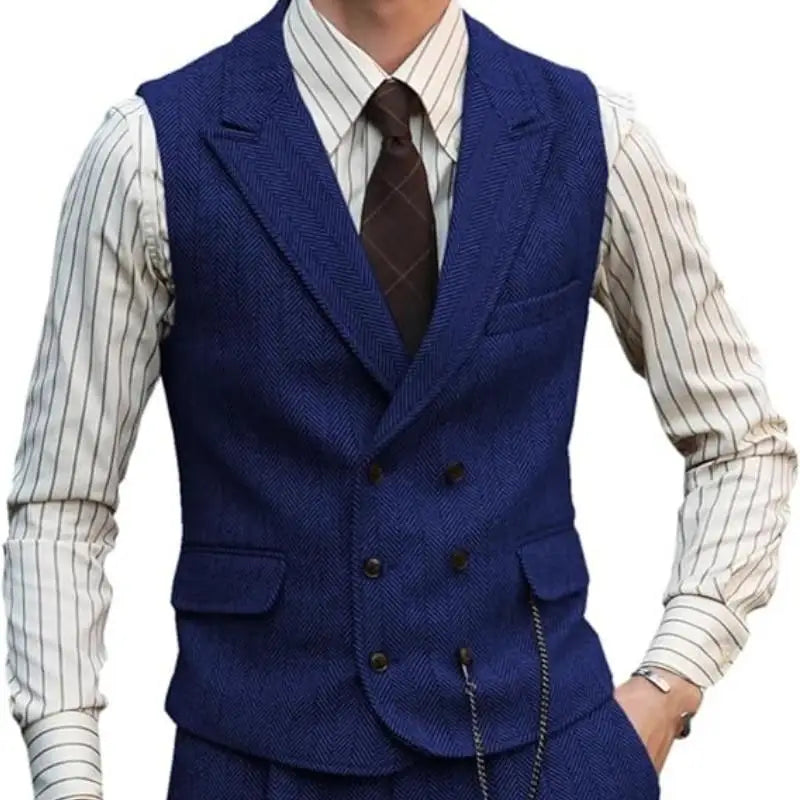 Men Brown Suede Leather Urban Casual Waistcoat