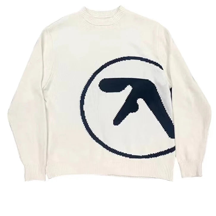 Men's Sweater Aphex Twin Knit Winter Oversized Long Sleeve Tops - Craftklart.store