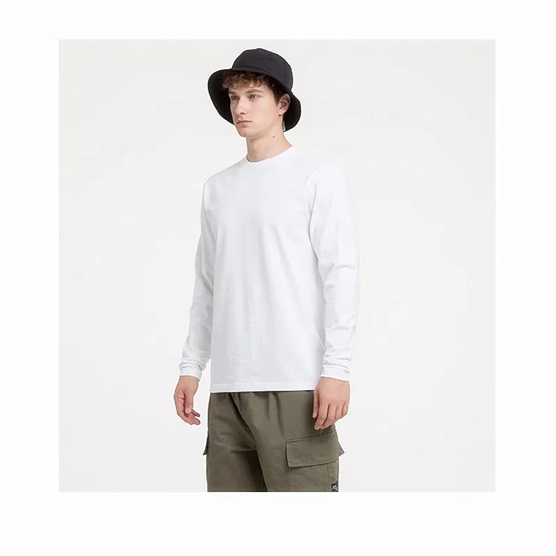 Cotton 100% Long-sleeved Men's T Shirt