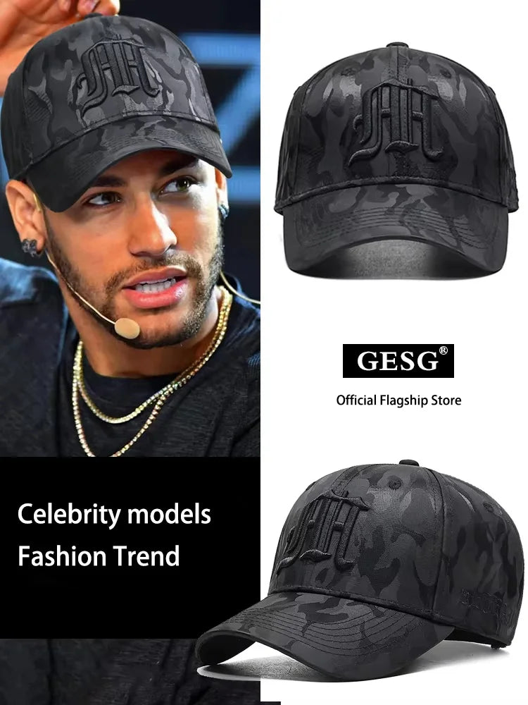 Camouflage Embroidered Hard Top Tactical Cap