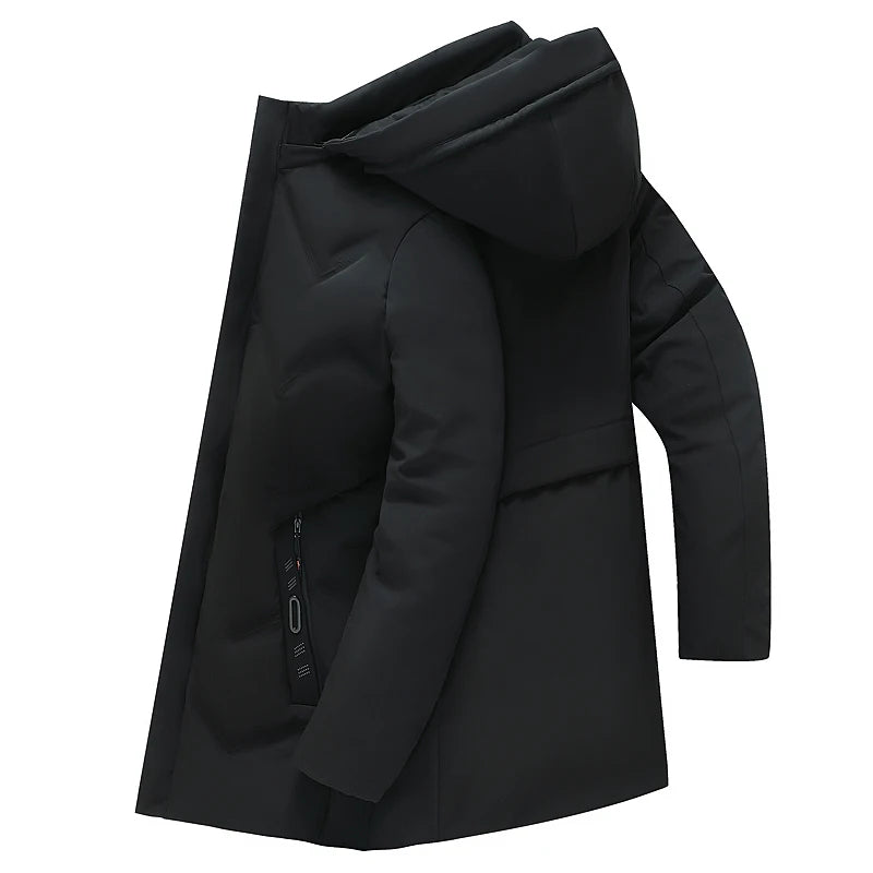 Men Urban Parka Jacket Thick Casual Long Windbreaker