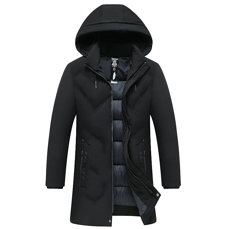 Men Urban Parka Jacket Thick Casual Long Windbreaker