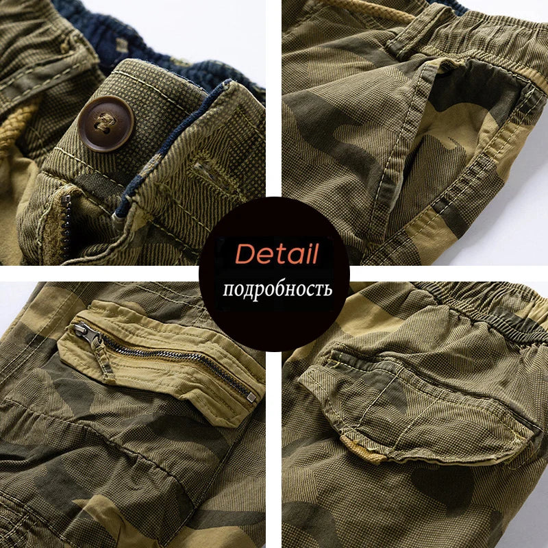 Men's Summer Cotton Cargo Camouflage - Premium Cargo Shorts from Craftklart Dropship - Just $22.44! Shop now at Craftklart.store
