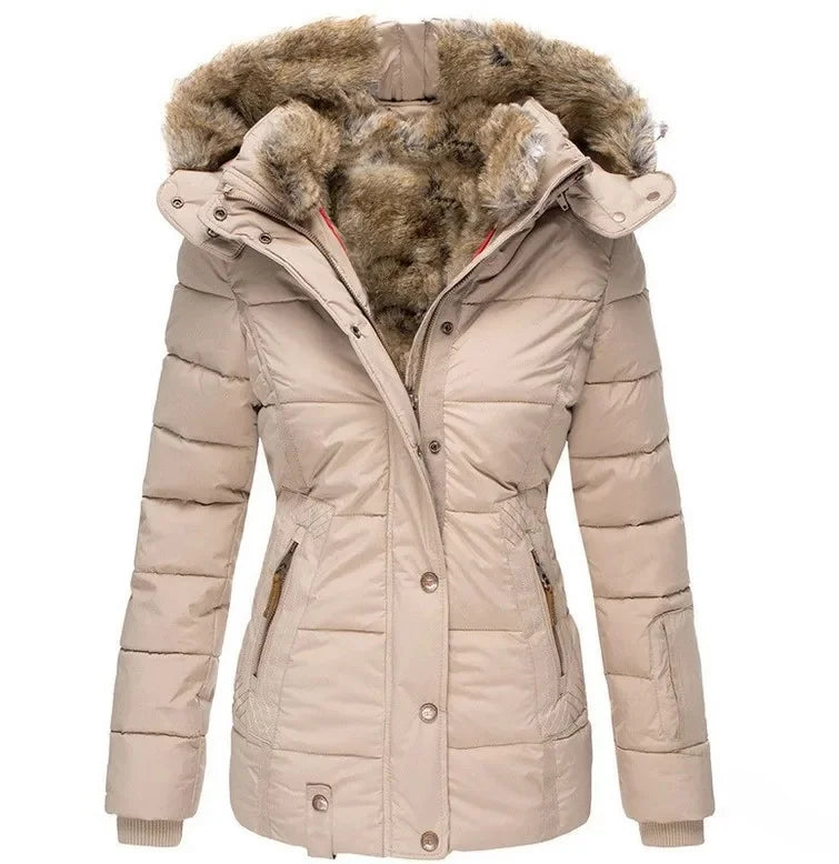 Women's Slim Fit Long Sleeve Hooded Coat
